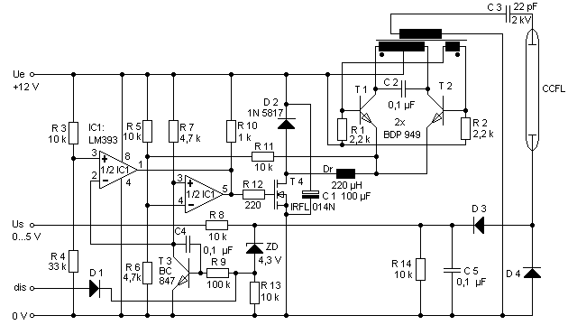 regulatet CCFL-Inverter